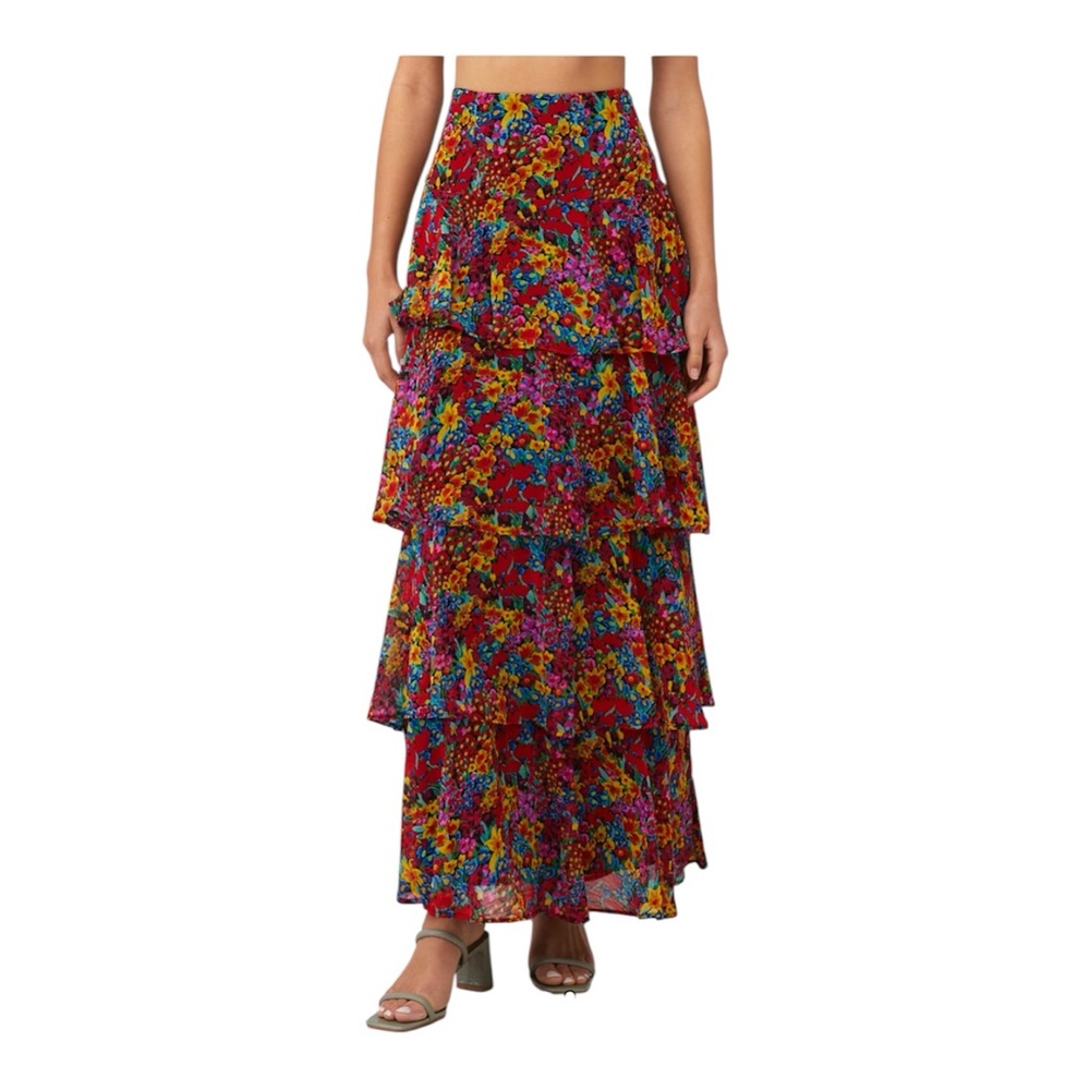 Show Me Your MuMu Katrina Swing Colorful Floral Maxi Skirt